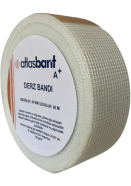 Atlas Bant Derz Bandı Yapışkanlı Alçıpan Bantı 50MM*90MT