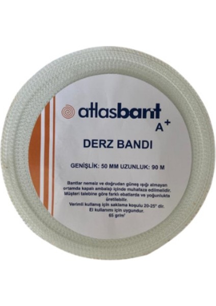 Atlas Bant Derz Bandı Yapışkanlı Alçıpan Bantı 50MM*90MT