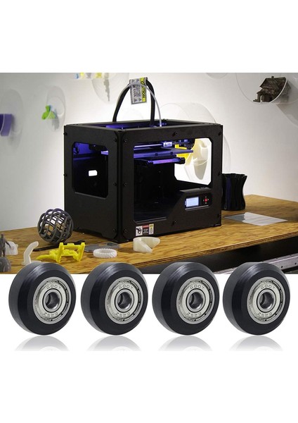 12 Adet 625ZZ Plastik Kasnak Tekerlekler, 3D Yazıcı Için Rulmanlı Dişli -10 / -10S / Cnc Router Hibrit ile Uyumlu (Yurt Dışından)