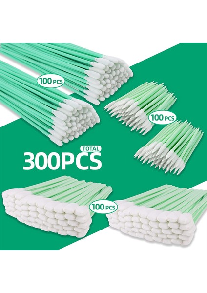 Köpük Temizleme Çubukları - Kamera, Mürekkep Püskürtmeli Yazıcı, Optik Ekipman Için Köpük Çubukla Detaylandırma Laboratuvarı Çubukları (300PCS) (Yurt Dışından)