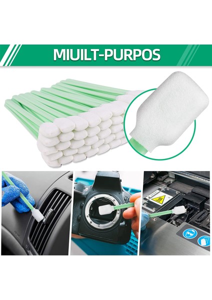 Köpük Temizleme Çubukları - Kamera, Mürekkep Püskürtmeli Yazıcı, Optik Ekipman Için Köpük Çubukla Detaylandırma Laboratuvarı Çubukları (300PCS) (Yurt Dışından)