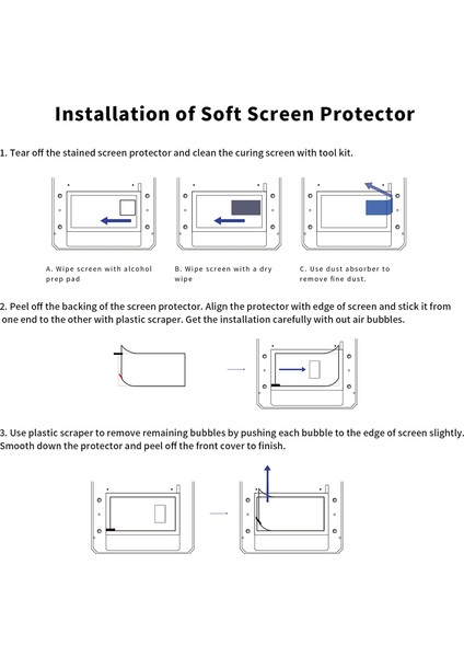 LCD Reçine 3D Yazıcı Için 10 Adet Ekran Koruyucu, Foton Mono 4K 6.23 Inç Tek Renkli Için Ekran Koruyucu Film (Yurt Dışından)