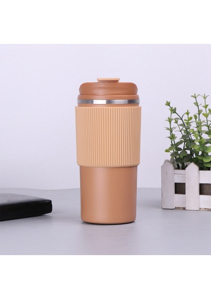 Kahve Fincanı Çift Duvar Isıya Dayanıklı Silikon Kavrama Seyahat Kupa, Sızdırmaz Kapaklı Çevre Dostu Taşınabilir Bardaklar Haki (Yurt Dışından) indirimleri