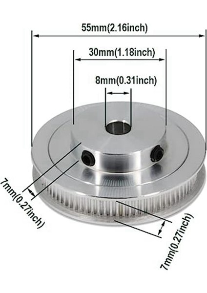 Gt2 Kasnak 80 Diş 8mm Delik Kasnak Zamanlama Kasnağı Alüminyum Hız Düşürücü Kemer 3D Yazıcı Parçaları (Yurt Dışından) modelleri