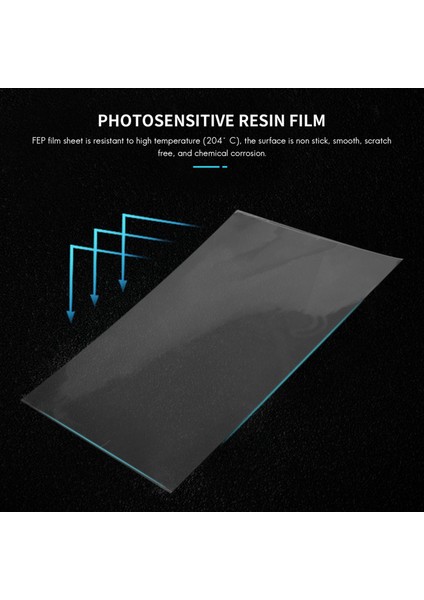 3 Adet Fep Yayın Filmi 200X140X0.15 mm Uv 3D Yazıcılar Için, LCD Sla Reçine, 1 Adet Yedek Plastik Spatula ile (Yurt Dışından)