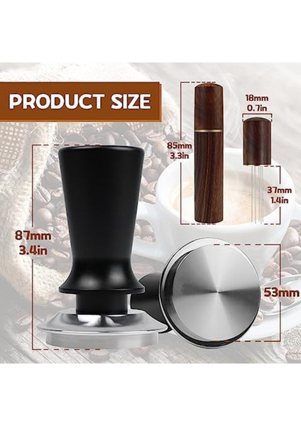 Espresso Sabotaj 51MM ve Espresso Karıştırıcı, Espresso Sabotaj, Kalibre Edilmiş Yaylı El Sabotaj Paslanmaz Çelik Taban (Yurt Dışından)