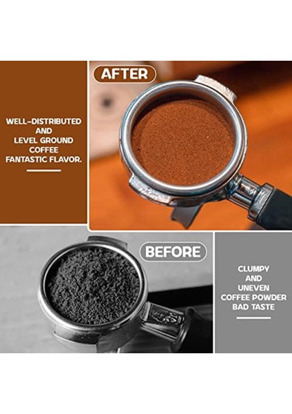 Espresso Sabotaj 51MM ve Espresso Karıştırıcı, Espresso Sabotaj, Kalibre Edilmiş Yaylı El Sabotaj Paslanmaz Çelik Taban (Yurt Dışından)