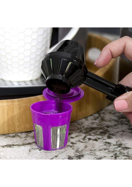 2 Adet Kahve Kepçesi ve Tek Doldurulabilir Kapsül Için Huni 2 Yemek Kaşığı Bölümlenmiş 2 In1 Kahve Kaşığı Kaşık (Yurt Dışından) indirimleri