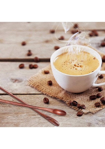 Ahşap Buzlu Çay Kaşıkları Küçük Karıştırma Kaşığı Uzun Saplı Kokteyl Kaşıkları Ahşap Ahşap Kahve Karıştırma Kaşıkları 4 Parça (Yurt Dışından) indirimleri