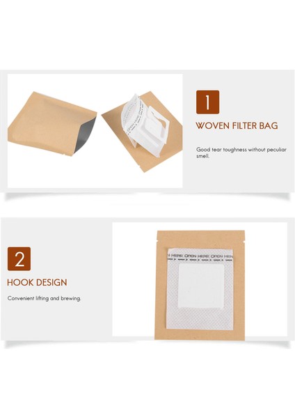 100 Takım Kombinasyonu Kahve Filtre Torbaları ve Kraft Kağıt Kahve Torbası, Taşınabilir Ofis Seyahat Damla Kahve Filtreleri Aletler Set (Yurt Dışından) modelleri