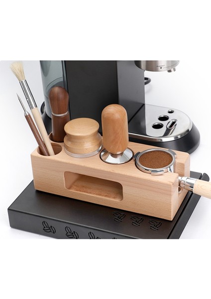 58MM Kahve Sabotaj Tutucu Ahşap Dolum Destek Tabanı Espresso Sabotaj Mat Istasyonu Filtre Standları Barista (Yurt Dışından)