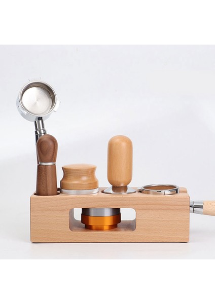 58MM Kahve Sabotaj Tutucu Ahşap Dolum Destek Tabanı Espresso Sabotaj Mat Istasyonu Filtre Standları Barista (Yurt Dışından)