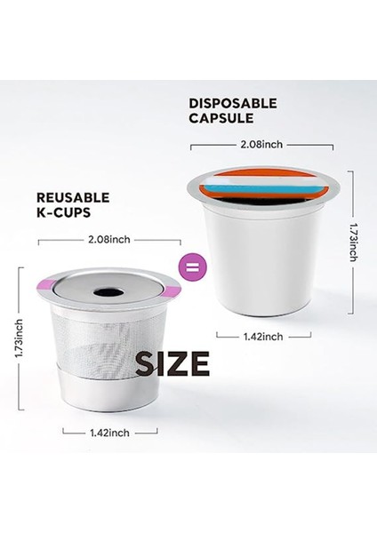 K- Plus Kahve Makinesi Döngüsü Dolumuna Uygun, Paslanmaz Çelik Filtre Kabı K Bardak (1 Delik) Kullanın (Yurt Dışından) indirimleri