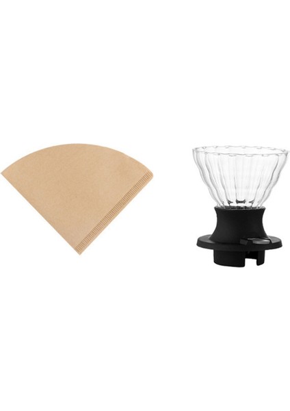 Cam Cezve Akıllı Fincan Kahve Filtreli Fincan, 1pc Akıllı Fincan ve 100 Adet Filtre Kağıdı (Yurt Dışından)