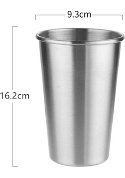Paslanmaz Çelik Bira Bardağı, Meyve Suyu Bardağı, Damla Korumalı Bardak, Ev Tek Katmanlı Kullanışlı Bardak, Kahve Soğuk Içecek Bardağı, Gümüş (Yurt Dışından)