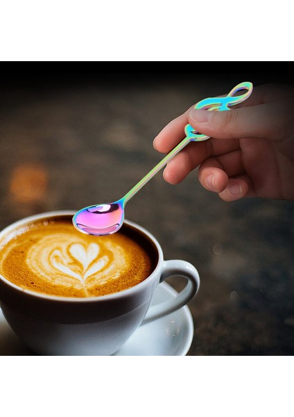 Müzik Notası Kaşıkları 6'lı Paket Sevimli Çay Kaşıkları 18/10 Paslanmaz Çelik Personel Müzik Notasyonu Şekilli Kahve Kaşıkları (Yurt Dışından)