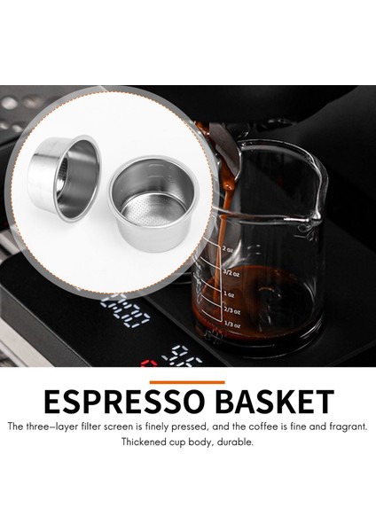 2 Paket 51MM 2/4 Fincan Filtre, Kahve Için Dipsiz Portafilter Yedek Filtre Sepeti, EC680 EC685 Için (Yurt Dışından)
