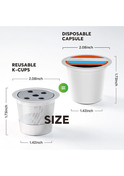 K- Plus Kahve Makinesi Çevrim Dolumuna Uygun, Paslanmaz Çelik Filtre Kabı K Bardak (5 Delikli) Kullanın (Yurt Dışından) modelleri