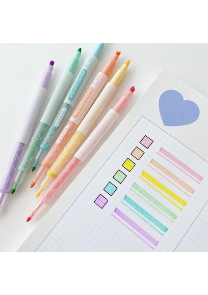 3 Renk-C Stili Marker Kalem Seti Pastel Fosforlu Çift Ucu Marcadores Dıy Dergisi Scrapook Okul Malzemeleri Kırtasiye (Yurt Dışından) modelleri