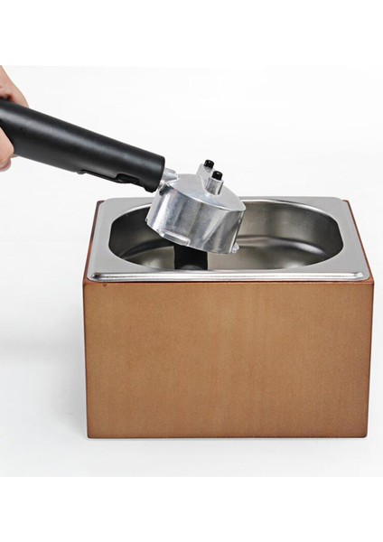 Kahve Knock Box Paslanmaz Çelik Ahşap Kahve Telvesi Konteyner Kutusu Barista Kahve Kalıntı Kovası Eziyet Çöp Kutusu (Yurt Dışından)