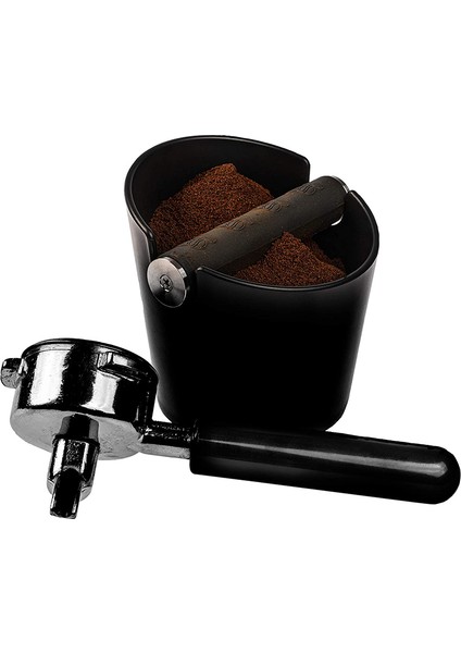 Espresso Knock Box 4,8 Inç Şok Emici Dayanıklı Barista Stili Vuruş Kutusu, Çıkarılabilir Vuruş Çubuğu ve Tabansız Hediye (Yuvarlak) (Yurt Dışından)