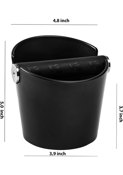 Espresso Knock Box 4,8 Inç Şok Emici Dayanıklı Barista Stili Vuruş Kutusu, Çıkarılabilir Vuruş Çubuğu ve Tabansız Hediye (Yuvarlak) (Yurt Dışından)