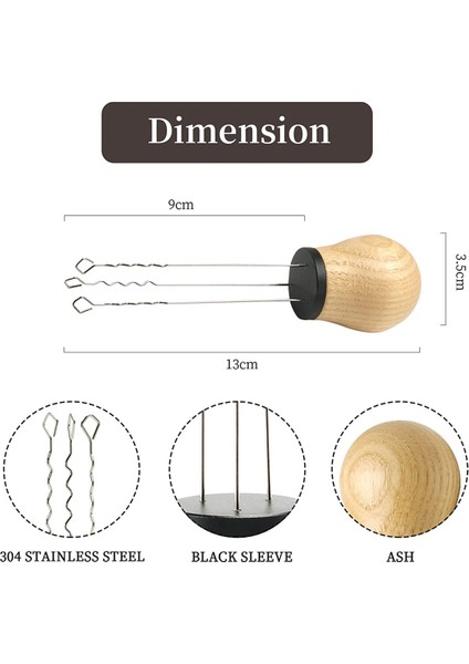 Iğne Espresso Kahve Karıştırıcı, Kahve Dağıtım Tozu Kolu Için Karıştırma Aracı Profesyonel Barista Kül Ahşap A (Yurt Dışından) indirimleri