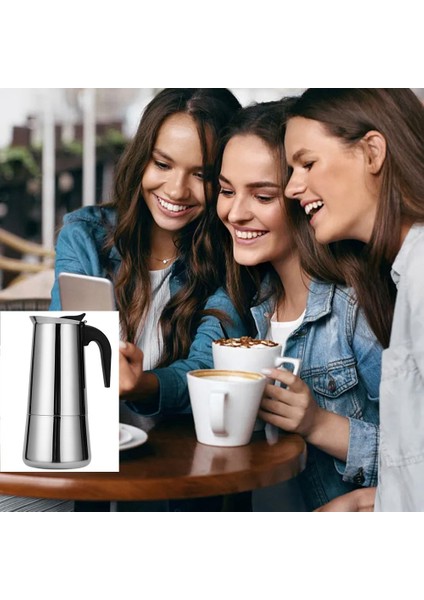 Çelik Cezve Italyan Moka Pot Espresso Kahve Makinesi Pot Cafe Latte Makinesi Soba Kahve Için Percolator Araçları (Yurt Dışından)