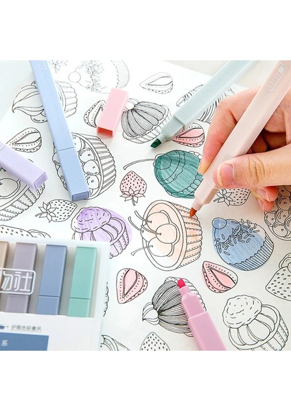 Bir Stil Pastel Fosforlu Kalem Seti Yetişkinler ve Çocuklar Için Keski Ucu Marker Kalem Büyük Mürekkep Milliners Okul Ofis Malzemeleri Kırtasiye (Yurt Dışından) indirimleri