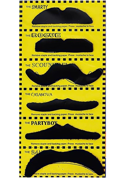 Takma Bıyık Seti Parti Kostüm Aksesuarı 5'li Bıyık Seti modelleri