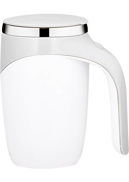 Paslanmaz Çelik Tam Otomatik Karıştırma Fincan Paslanmaz Çelik Tembel Fincan Taşınabilir Kahve Fincanı Kupa Kahve Süt Için (Beyaz) (Yurt Dışından)