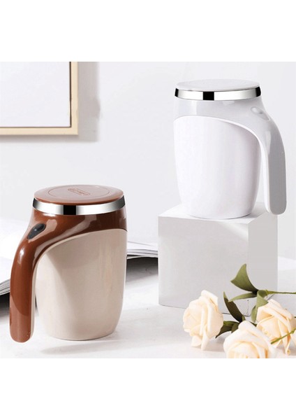 Paslanmaz Çelik Tam Otomatik Karıştırma Fincan Paslanmaz Çelik Tembel Fincan Taşınabilir Kahve Fincanı Kupa Kahve Süt Için (Beyaz) (Yurt Dışından) fiyatları