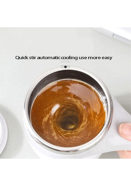 Paslanmaz Çelik Tam Otomatik Karıştırma Fincan Paslanmaz Çelik Tembel Fincan Taşınabilir Kahve Fincanı Kupa Kahve Süt Için (Beyaz) (Yurt Dışından) indirimleri