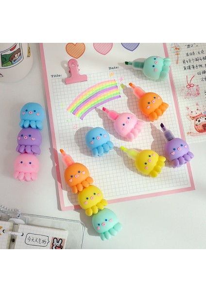 Yeni Pembe L Tarzı Floresan Manga Işaretleme Grafiti Işaretleyiciler Yaratıcı Hediye Sevimli Ahtapot Kalem Seti Kawaiikırtasiye Öğrenci Okul Malzemeleri (Yurt Dışından) modelleri