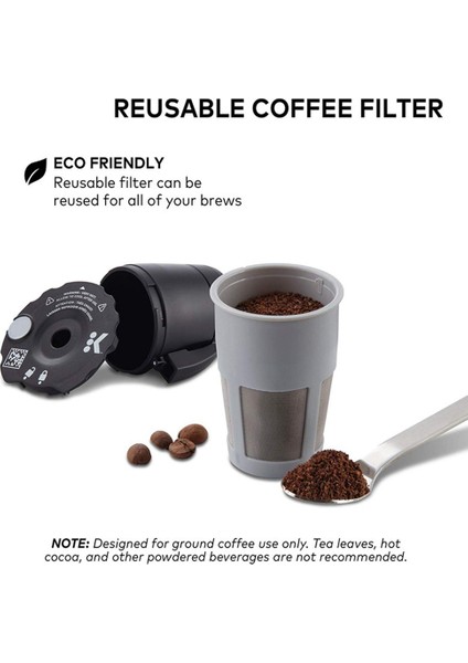 My K Cup 2.0 ve 1.0 K200 250 K425 475 K525 575 Kahve Makinesi Aksesuarları Için 4 Paket Yeniden Kullanılabilir Öğütülmüş Kahve Filtresi (Yurt Dışından) fiyatları