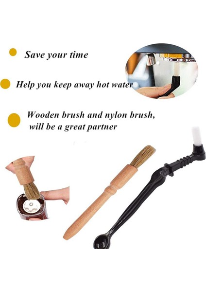 Kahve Fırça Seti Espresso Fırça Seti, Ahşap Kahve Öğütücü Makinesi Temizleme Fırçası ve Kahve Makinesi Için Espresso Fırçası (Yurt Dışından) indirimleri