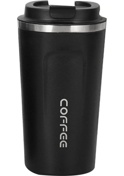 Kahve Için 510ML Akıllı Sıcaklık Şişesi LED Sıcaklık Göstergesi Termal Kupa Yalıtımlı Fincan Siyah (Yurt Dışından)