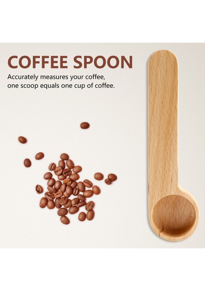 5 Adet Ahşap Kahve Kaşığı ve Çanta Klipsi Ölçü Kaşığı 2-In-1 Torba Mühürleyen Ölçüm Kaşığı Fasulye, Espresso Kahve, Çay (Yurt Dışından) fırsatları
