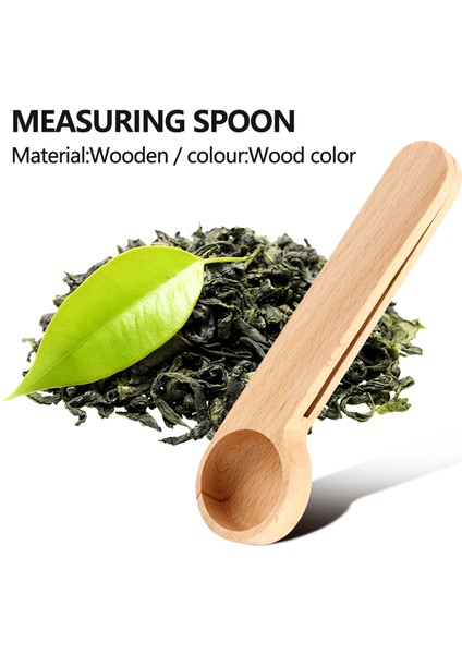 5 Adet Ahşap Kahve Kaşığı ve Çanta Klipsi Ölçü Kaşığı 2-In-1 Torba Mühürleyen Ölçüm Kaşığı Fasulye, Espresso Kahve, Çay (Yurt Dışından) indirimleri