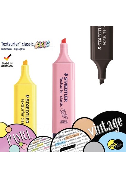 Siyah Stil Taedtler Pastel Renk Fosforlu Kalem Kalem Hattı Vintage Marker Liner Vurgulama Kağıt Faks Çizim Ofis Okul A6112 (Yurt Dışından) modelleri