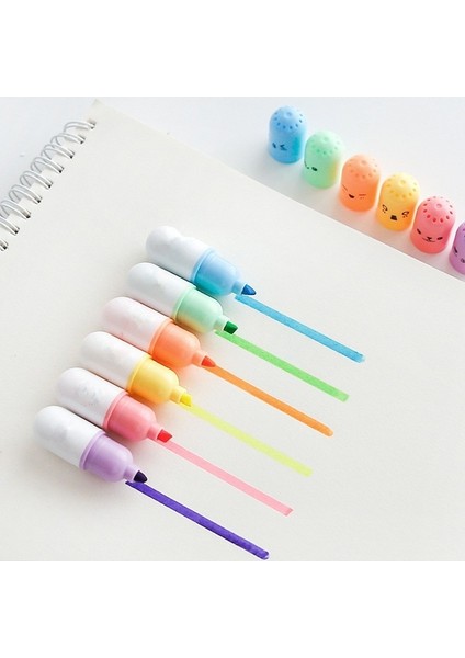 6 Adet Rastgele Renk Stili 6 Adet Mini Kapsül Fosforlu Kalem Vitamin Hap Vurgu Işaretleyici Renk Kalem Kırtasiye Ofis Okulu Graffiti Işaretleyici Malzemeleri (Yurt Dışından) modelleri