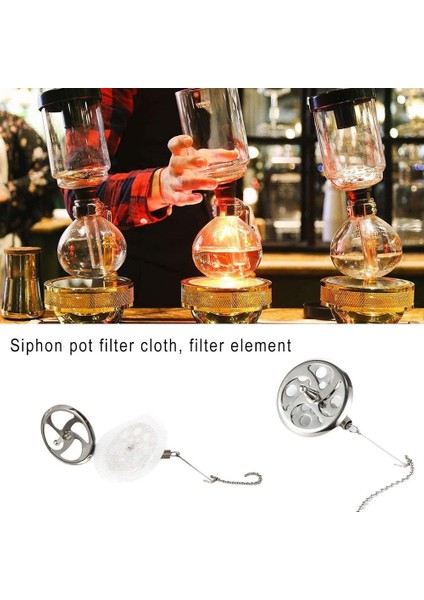 Sifon Kahve Filtreleri Kahve Filtresi Bezi Sifon Cezve Yeniden Kullanılabilir Sifon Tencere Aksesuarları Kurulumu Için Uygun (Yurt Dışından) indirimleri