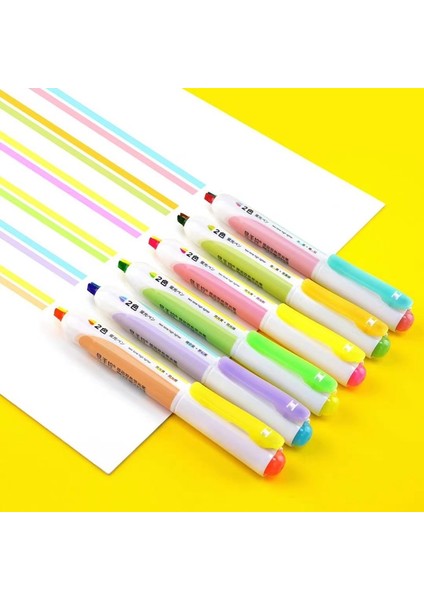 Mavi Pembe Tarzı 1 Adet Fosforlu Kalem 2 Renk 1 Floresan Işaretleyiciler Işaretleme Işaretleme Için Doldurulabilir Geri Çekilebilir Fosforlu Kalemler Çizim Doodling (Yurt Dışından)