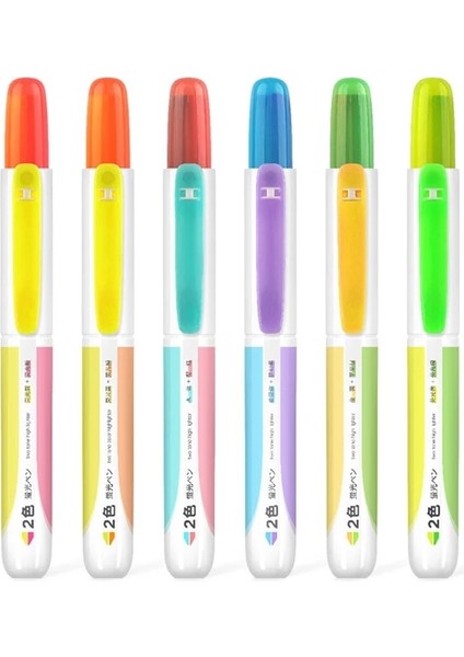 Mavi Pembe Tarzı 1 Adet Fosforlu Kalem 2 Renk 1 Floresan Işaretleyiciler Işaretleme Işaretleme Için Doldurulabilir Geri Çekilebilir Fosforlu Kalemler Çizim Doodling (Yurt Dışından)