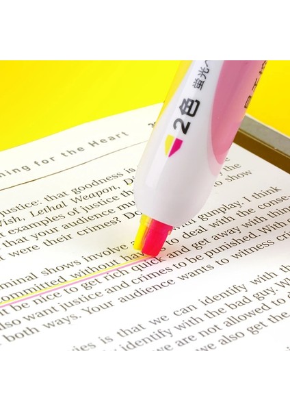 Mavi Pembe Tarzı 1 Adet Fosforlu Kalem 2 Renk 1 Floresan Işaretleyiciler Işaretleme Işaretleme Için Doldurulabilir Geri Çekilebilir Fosforlu Kalemler Çizim Doodling (Yurt Dışından)