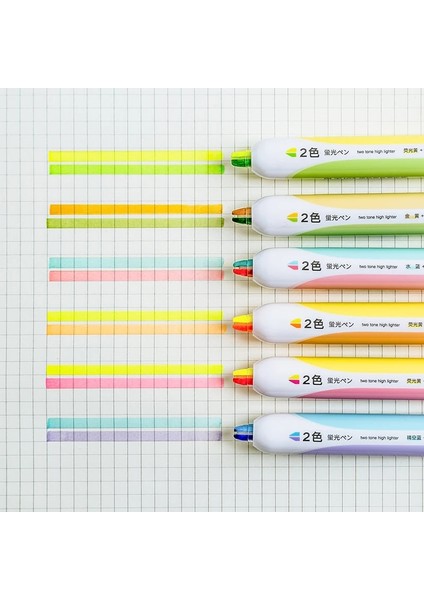 Yeşil Sarı Stil 2 Çizgi Rengi Fosforlu Kalem Kalem Floresan Işaretleyici Nokta Kalemi Çizim Için Vurgulama Boya Ofis Okul Öğrenci Günlüğü F457 (Yurt Dışından) fiyatları