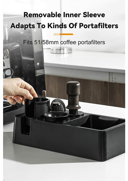 51/58MM Kahve Sabotaj Tutucu Mat Filtre Standı Espresso Portafilter Standı Espresso Dağıtıcı Mat Raf Barista Araçları (Yurt Dışından)