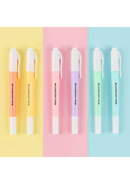 6 Renk Stili Et Çift Kafa Floresan Fosforlu Kalem Işaretleyiciler Pastel Cetvel Kalemi Öğrenci Okul Ofis Malzemeleri Için Sevimli Kırtasiye (Yurt Dışından) fırsatları