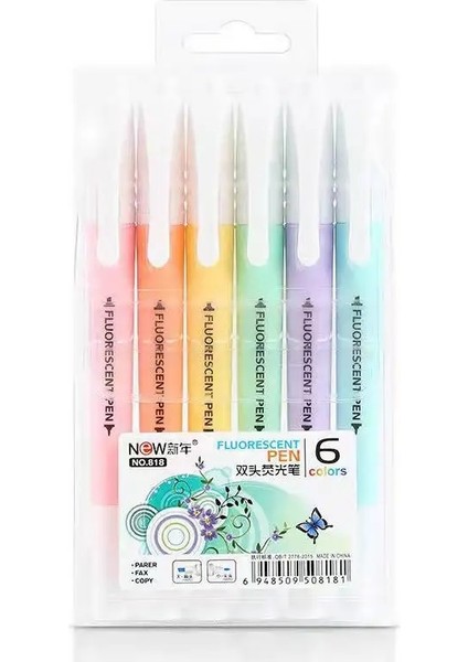 6 Renk Stili Et Çift Kafa Floresan Fosforlu Kalem Işaretleyiciler Pastel Cetvel Kalemi Öğrenci Okul Ofis Malzemeleri Için Sevimli Kırtasiye (Yurt Dışından) indirimleri