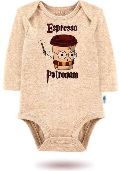 2 Li Organik "espresso Patronum" Baskılı Uzun Kollu Bebek Body Zıbın UZUNBEJ-KAHVE719-796 fiyatları